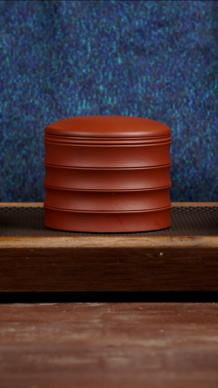 茶壶紫砂四号井底槽青茶叶罐