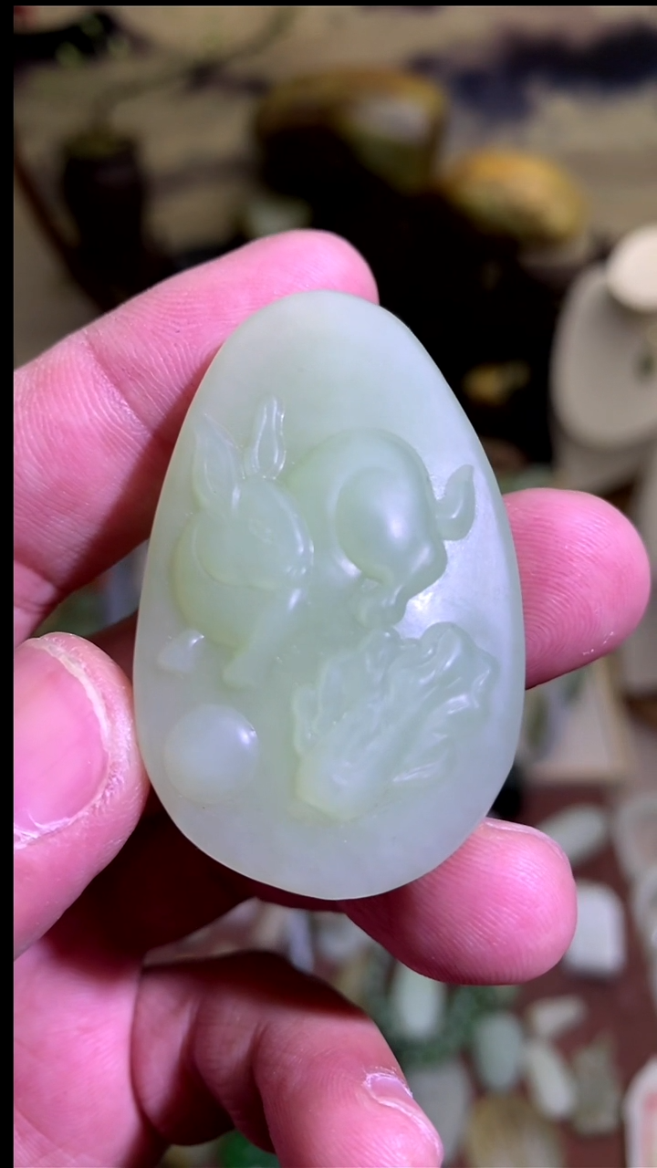 【闪购商品】和田玉颈饰未镶嵌生肖兔兔福利俄料