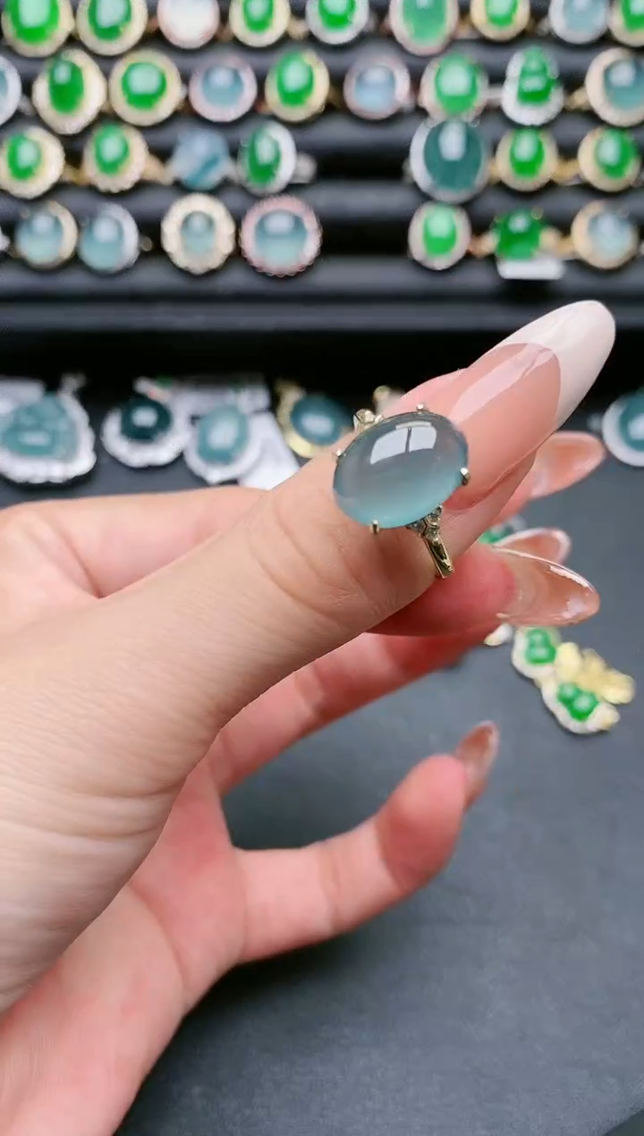 【闪购商品】翡翠戒指银S925镶嵌1111111