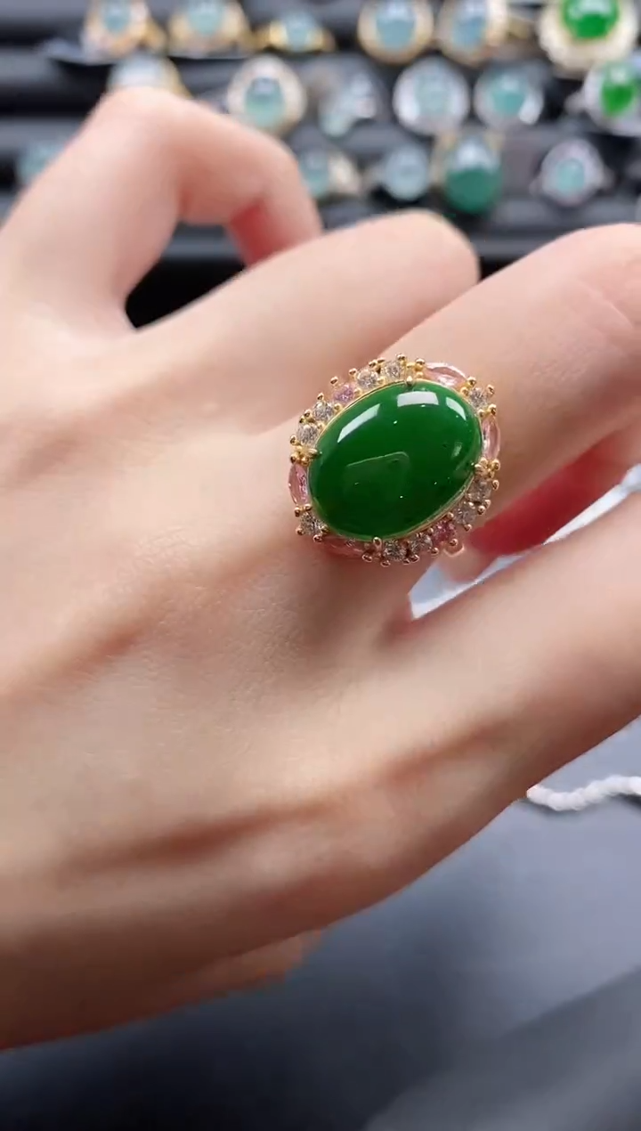 【闪购商品】翡翠戒指银S925镶嵌1111