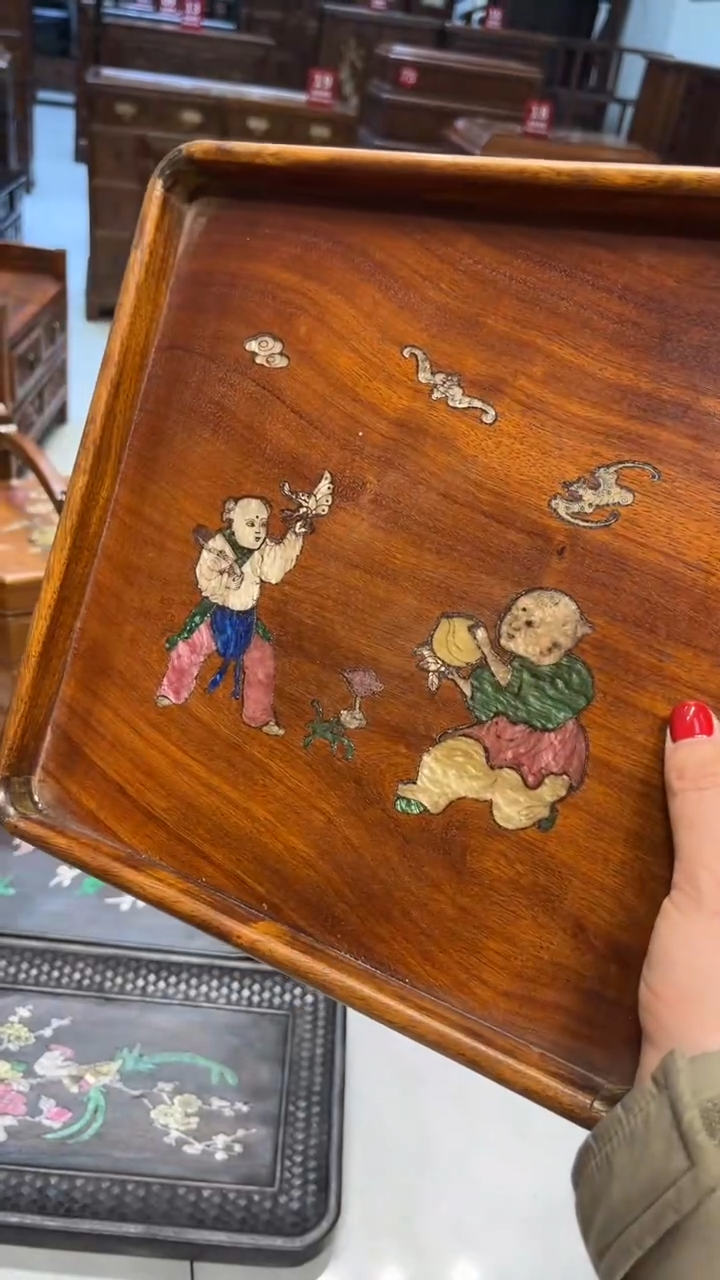 【闪购商品】木童子螺钿茶盘茶盘
