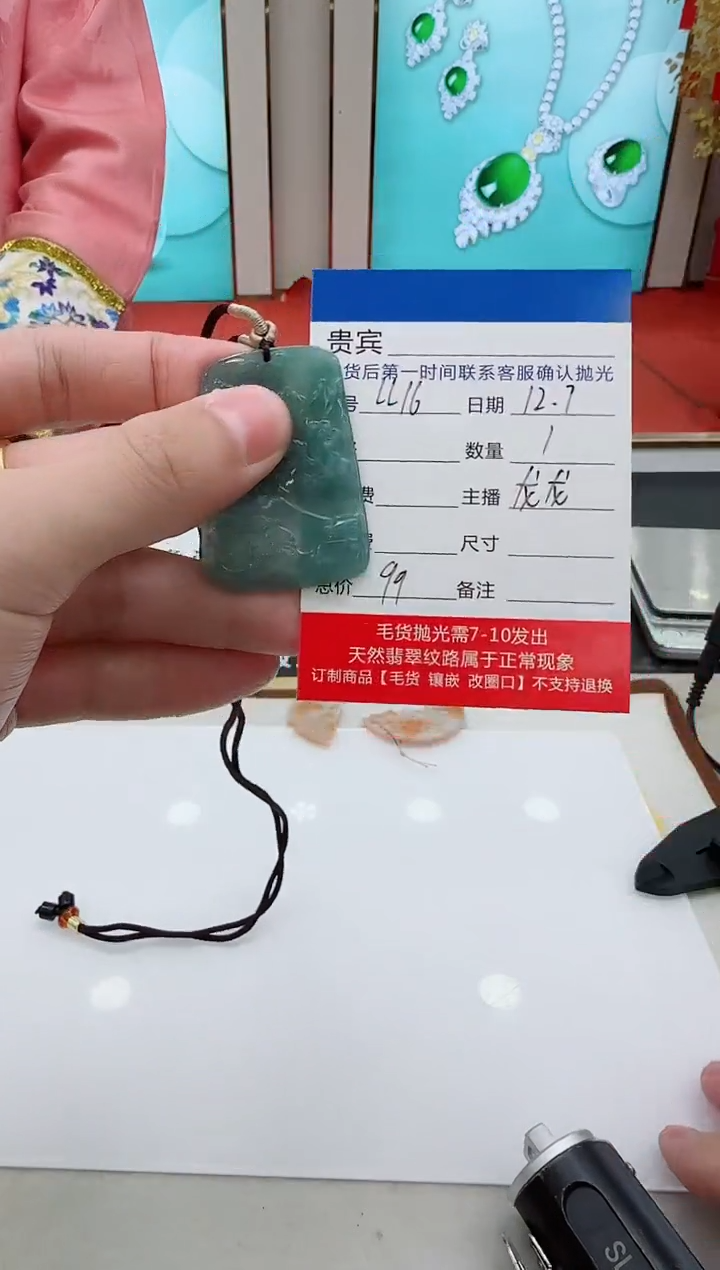 颈饰未镶嵌翡翠LL16翡翠吊坠-多样性发其一