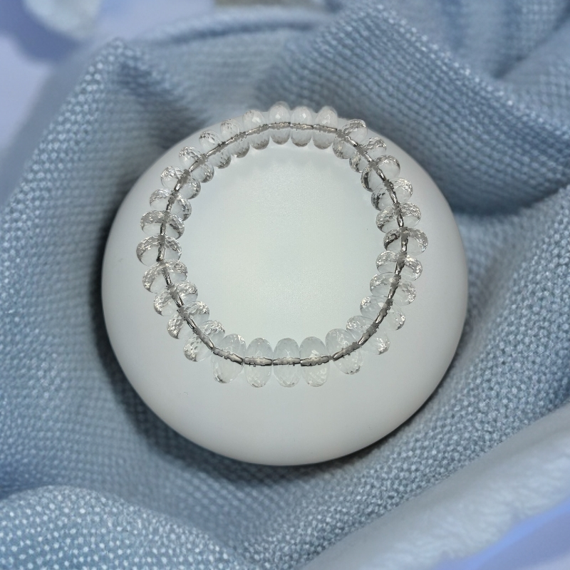 白水盘主刻面手串11mm左右净体经典款