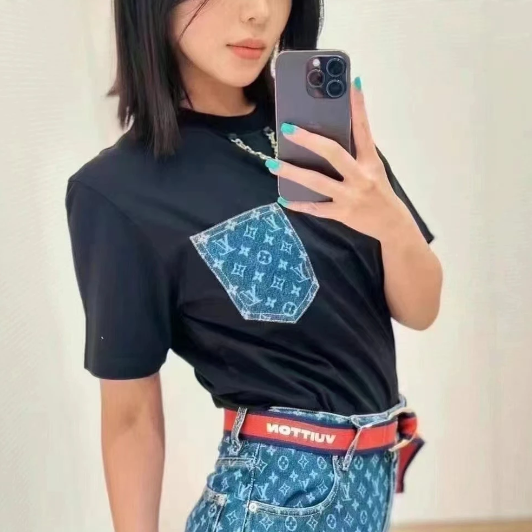 未使用 LouisVuitton/路易威登 短袖圆领T 黑色/L