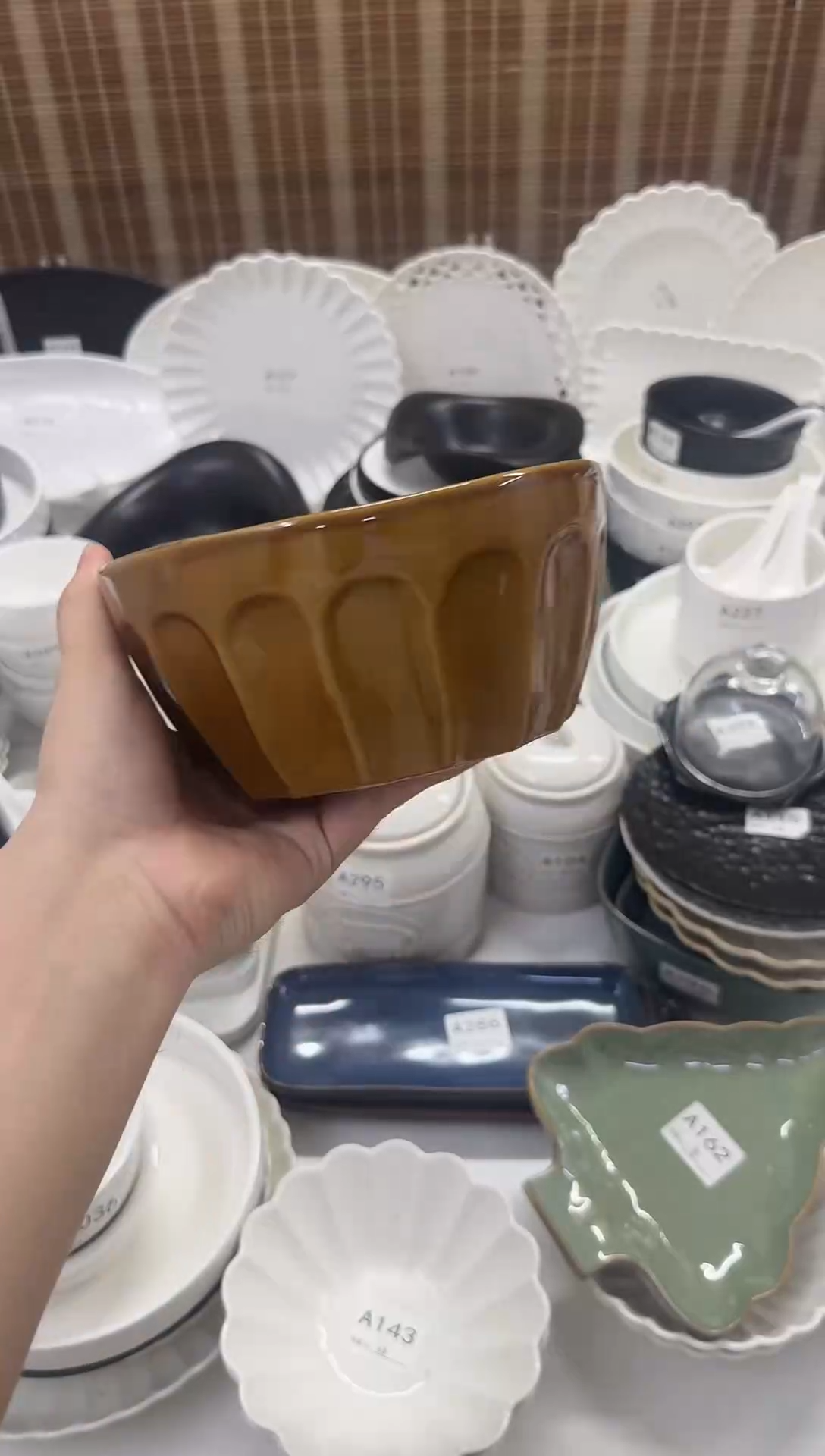 瓷【4.9】窑变褐色7寸面碗（孤品）