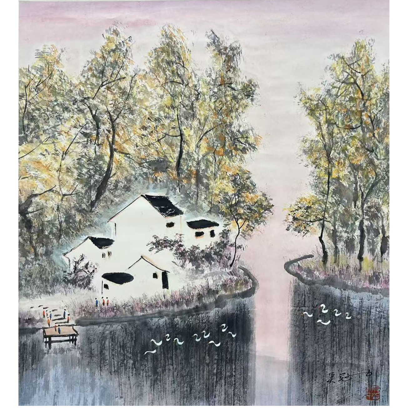 WGZ 江南水乡 纸本 68*68