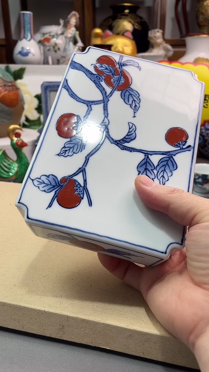 瓷片老*乐柿子收纳盒