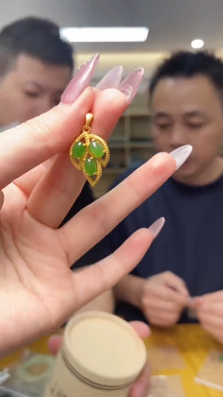 和田玉银S925镶嵌颈饰（多样性单个发货）