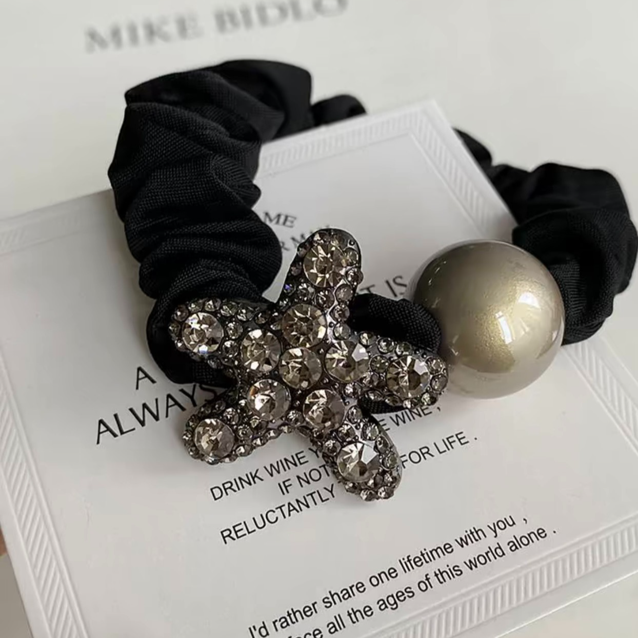 原创设计日韩发圈发绳蝴蝶结头花时尚轻奢韩版重工