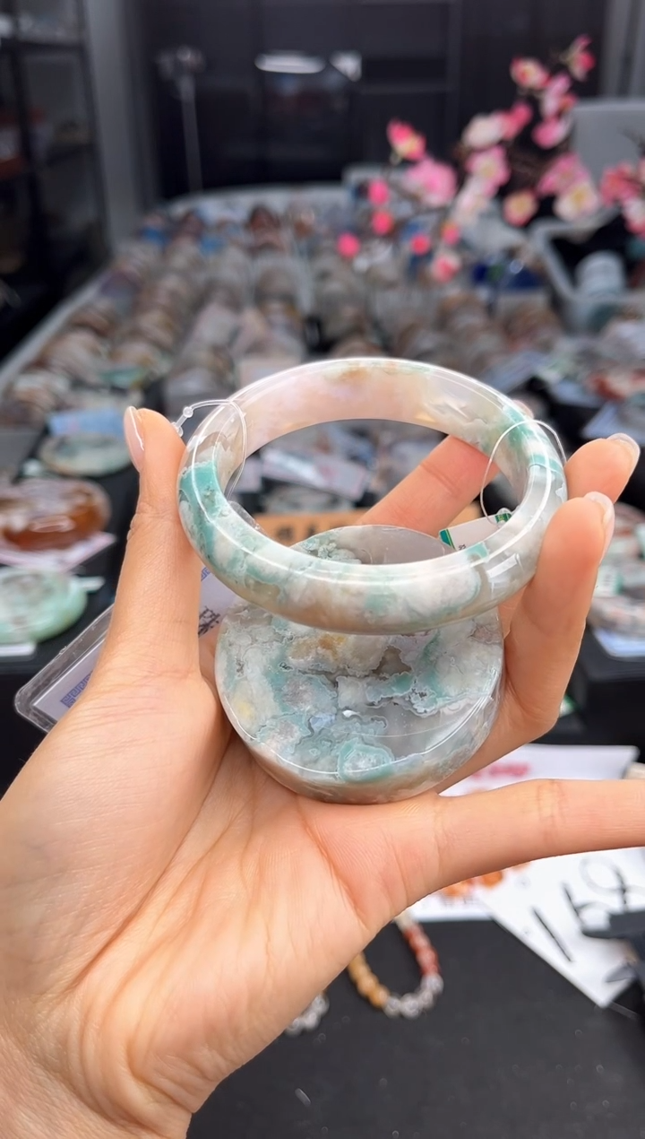 石英质玉手镯未镶嵌61圈口（赠送镯心）S9428