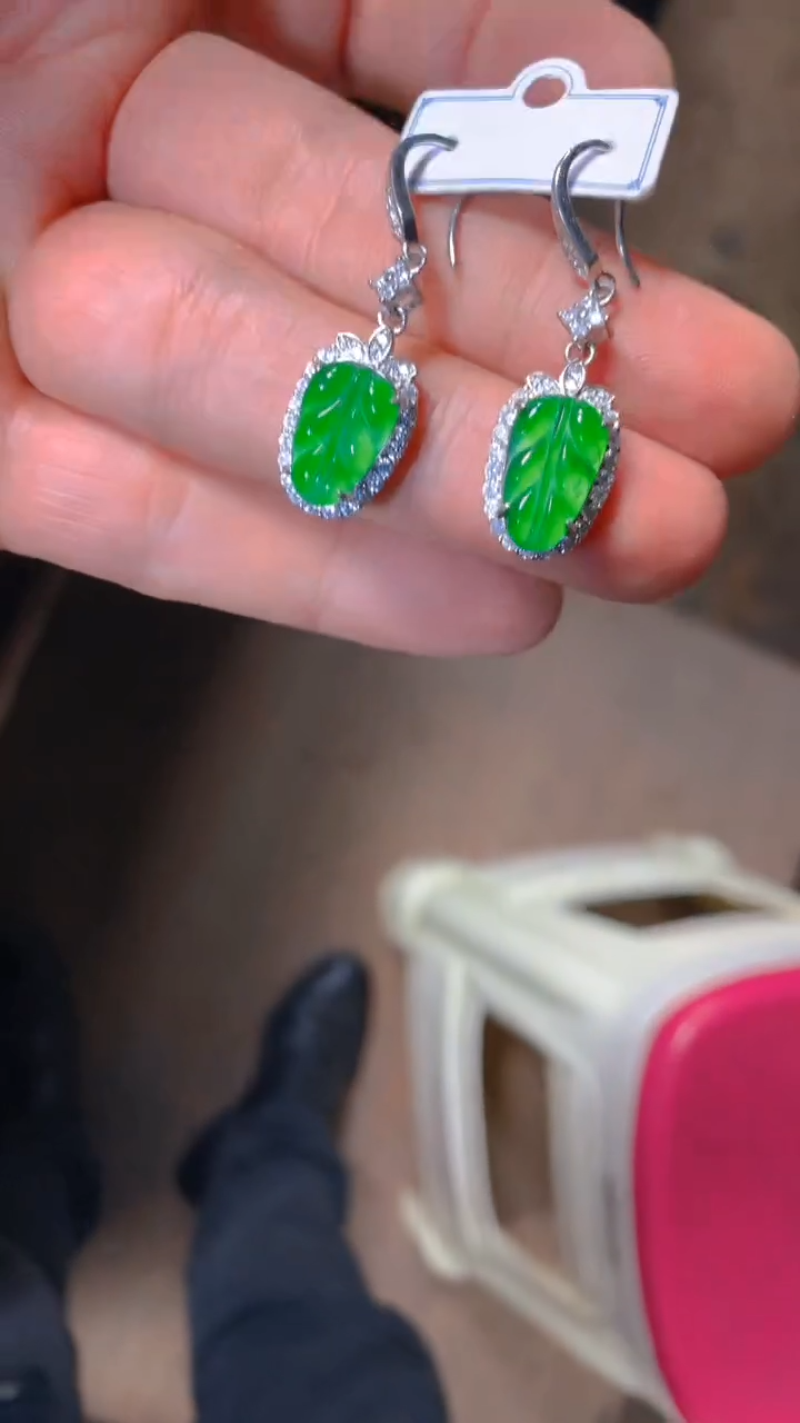 【闪购商品】翡翠耳饰未镶嵌0783296728多样性发一