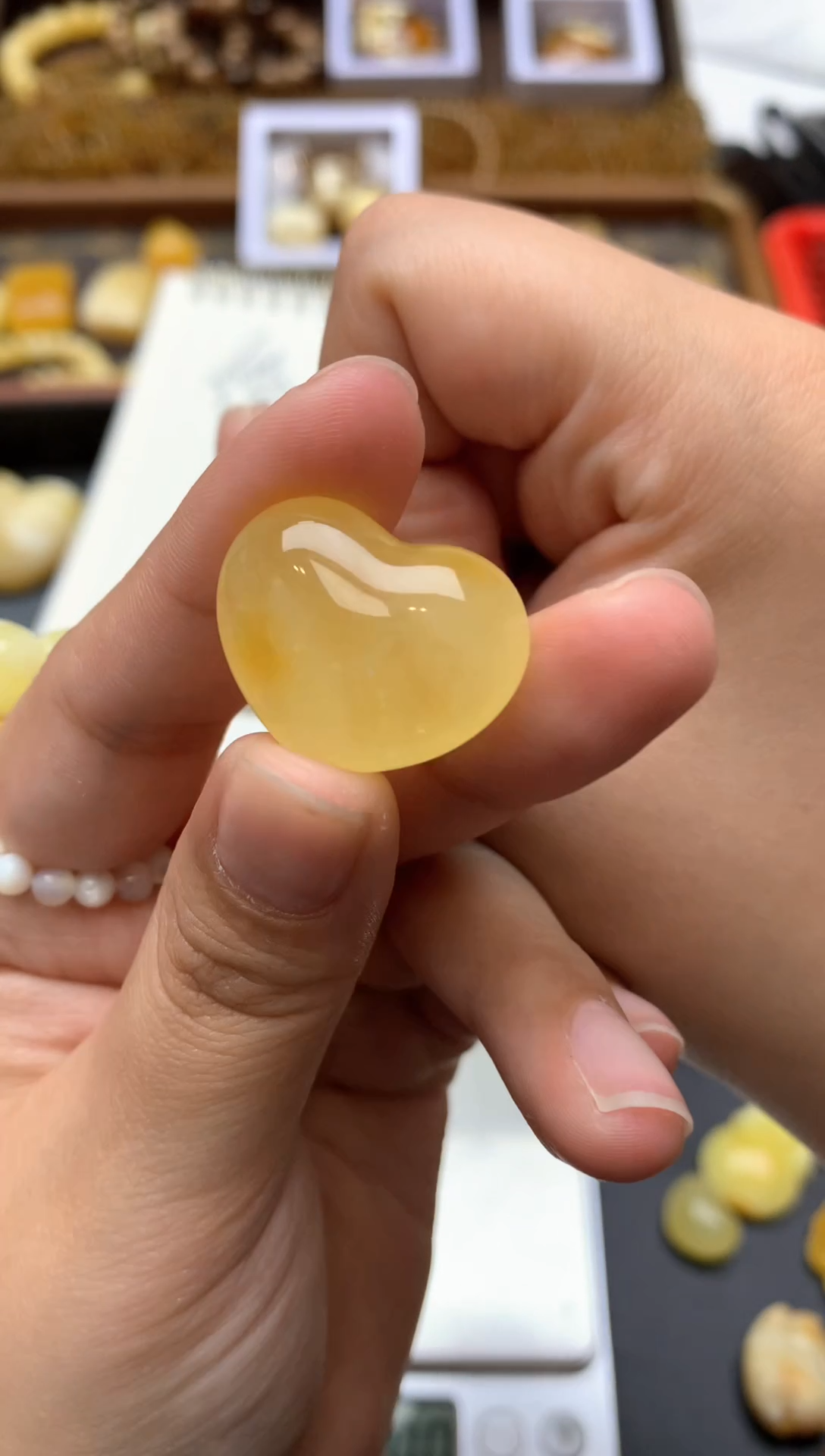【闪购商品】琥珀珠宝奇石未镶嵌006琥珀蜜蜡花粉有纹小坑介意勿拍