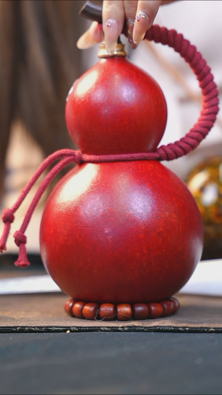 【闪购商品】WY350大漆酒葫芦不包手串及旋转底座