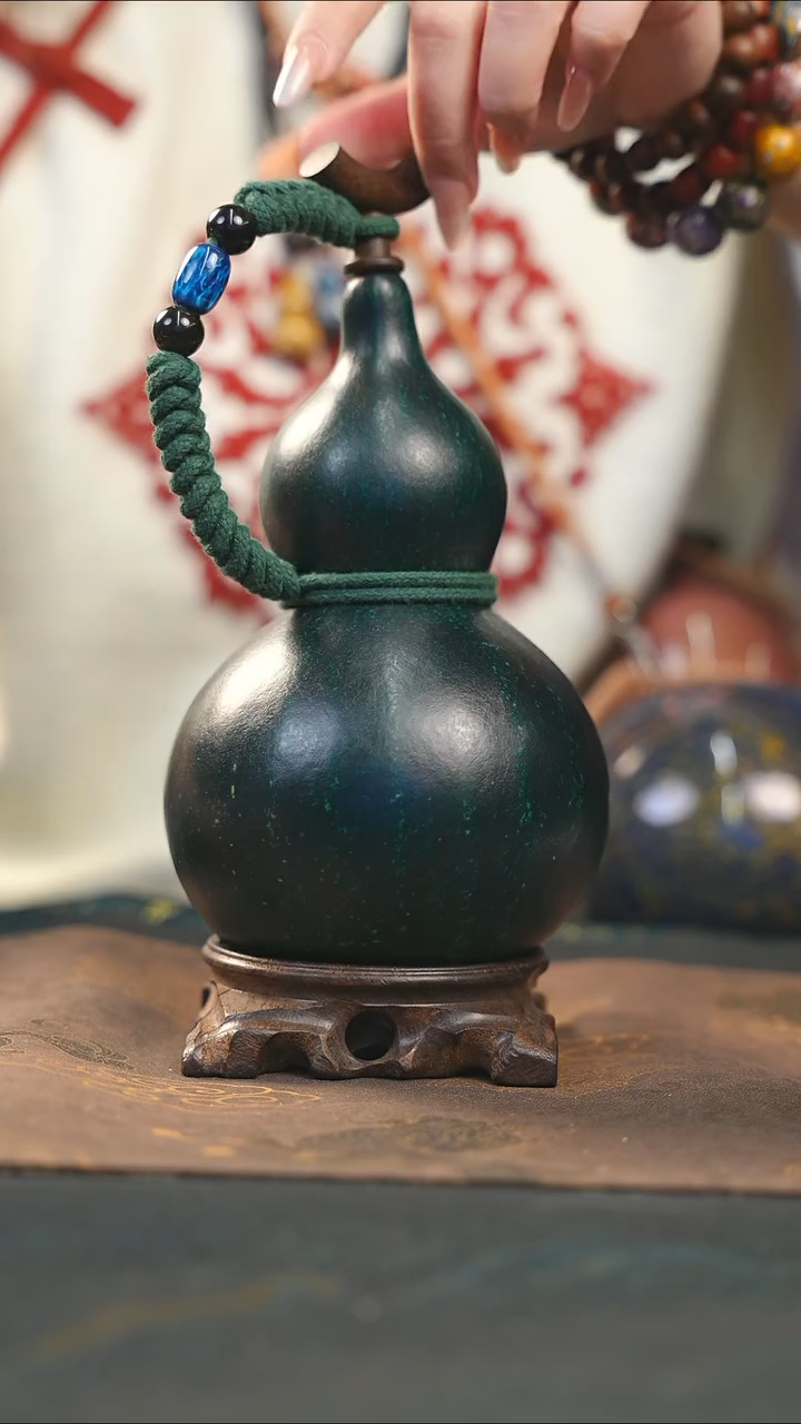 【闪购商品】RB117大漆酒葫芦不包手串及旋转底座