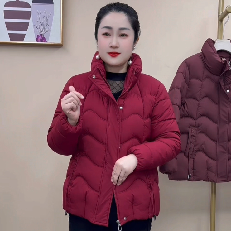 秋冬新款时尚洋气百搭显瘦中年妈妈装冬季气质保暖棉服2025款