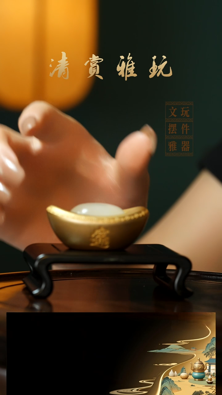 玉《元宝 》手把件摆件