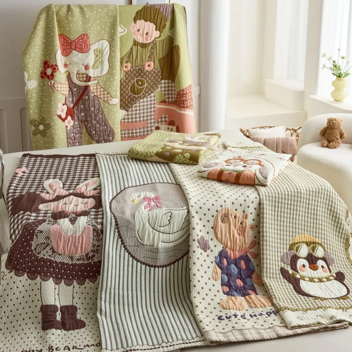 【品牌·原装】加厚吸水亲肤加厚浴巾-绿意花语 清新绿野 花漾清新