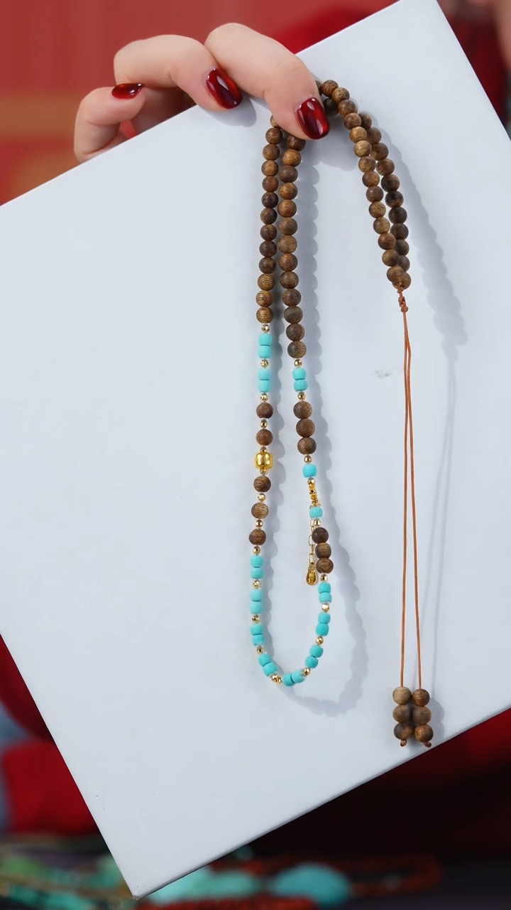 【闪购商品】绿松石项链18K金镶嵌1