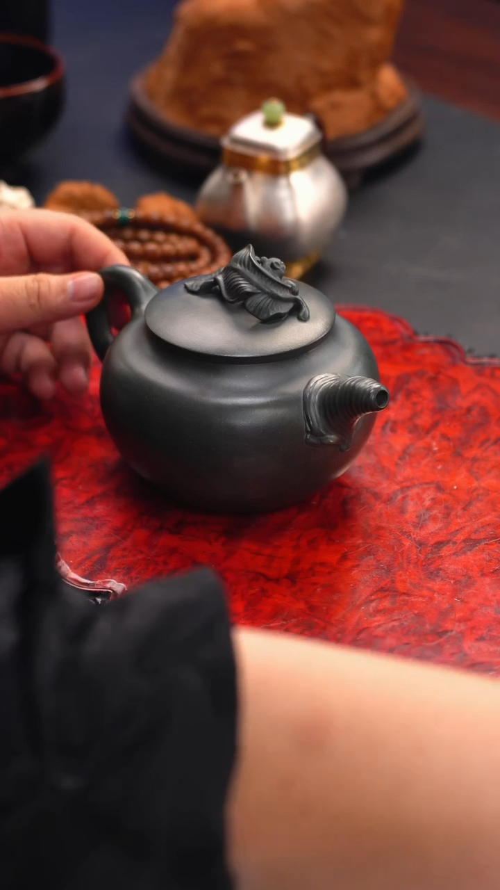 【闪购商品】紫砂茶壶11 听雨,SLB,古绿泥