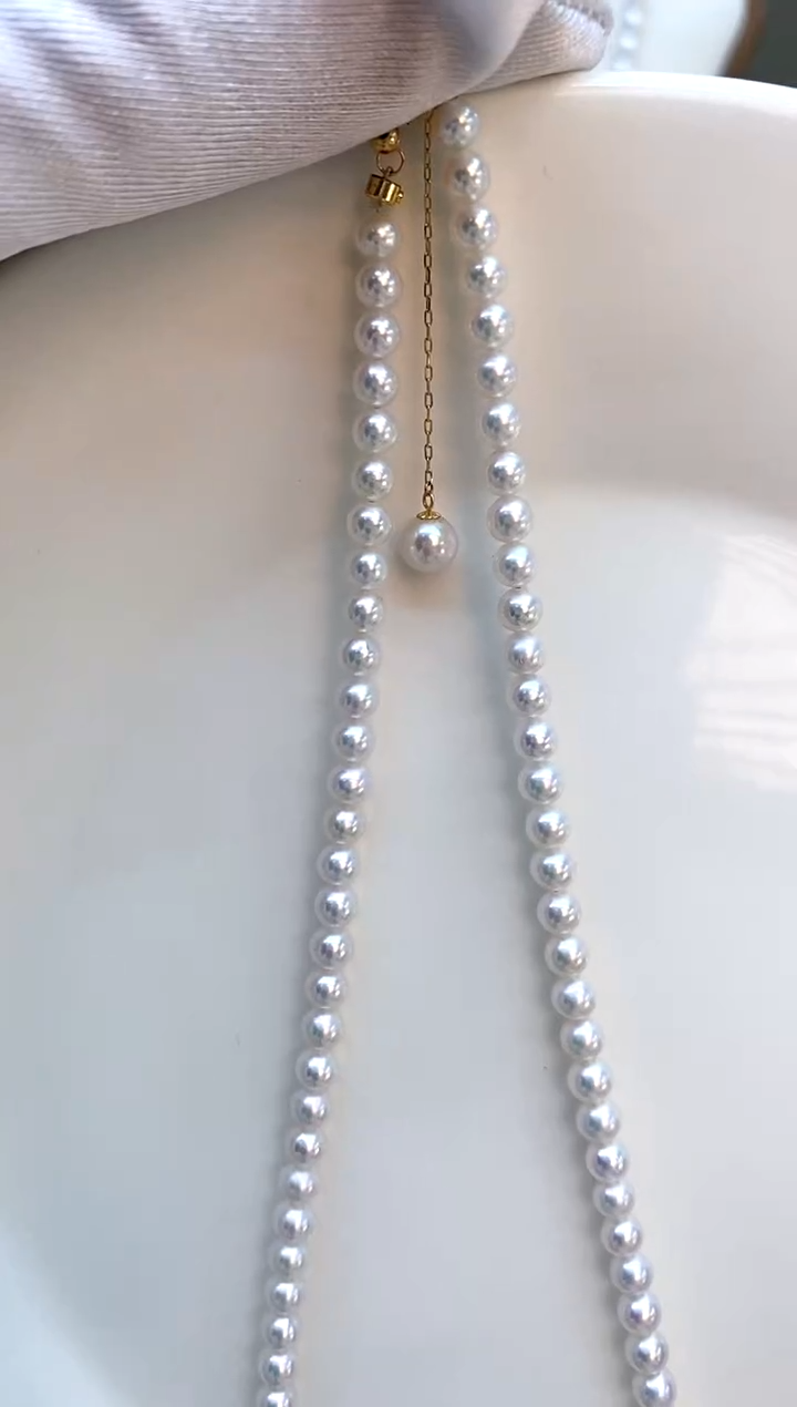 【闪购商品】淡水珍珠项链18K金镶嵌4-5