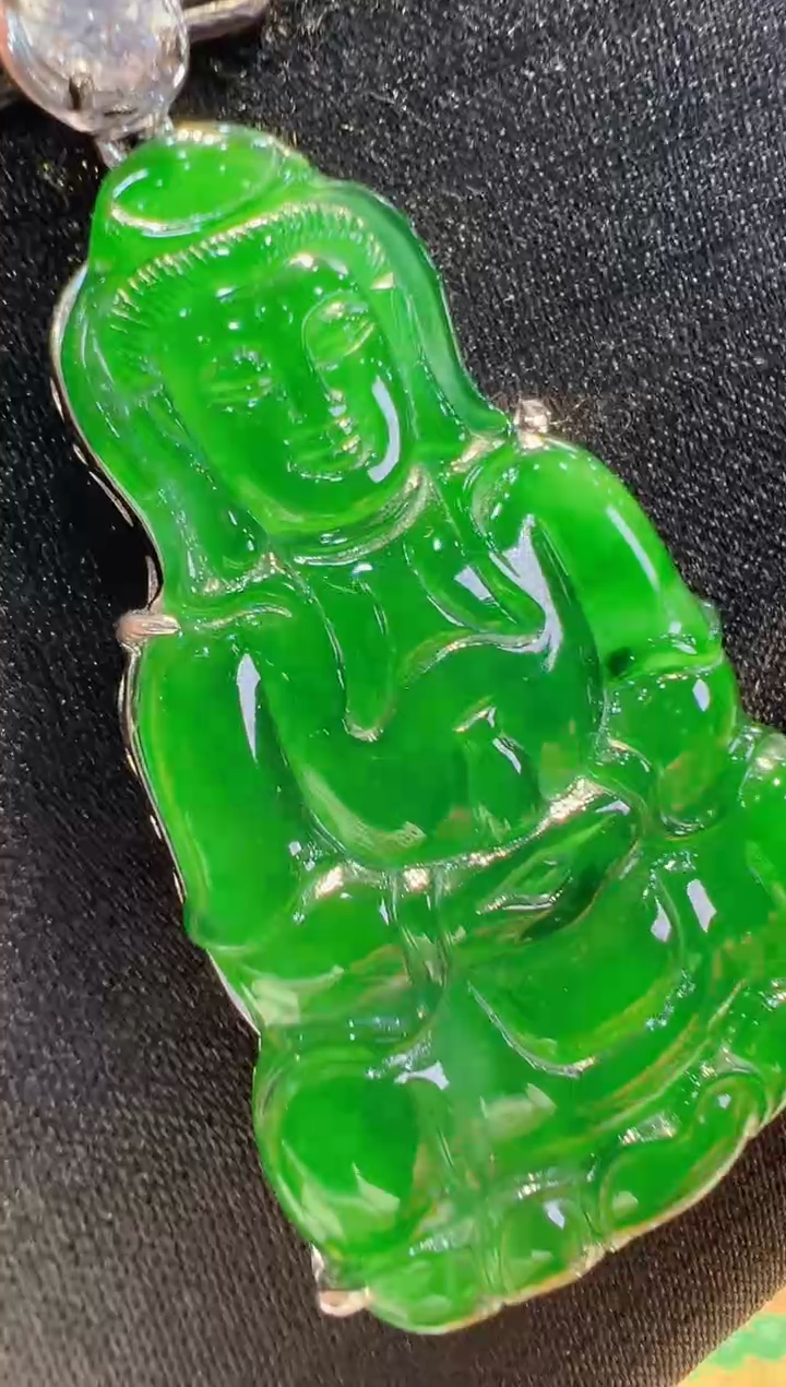 翡翠银S925镶嵌吊坠(不含链)多样性发其一