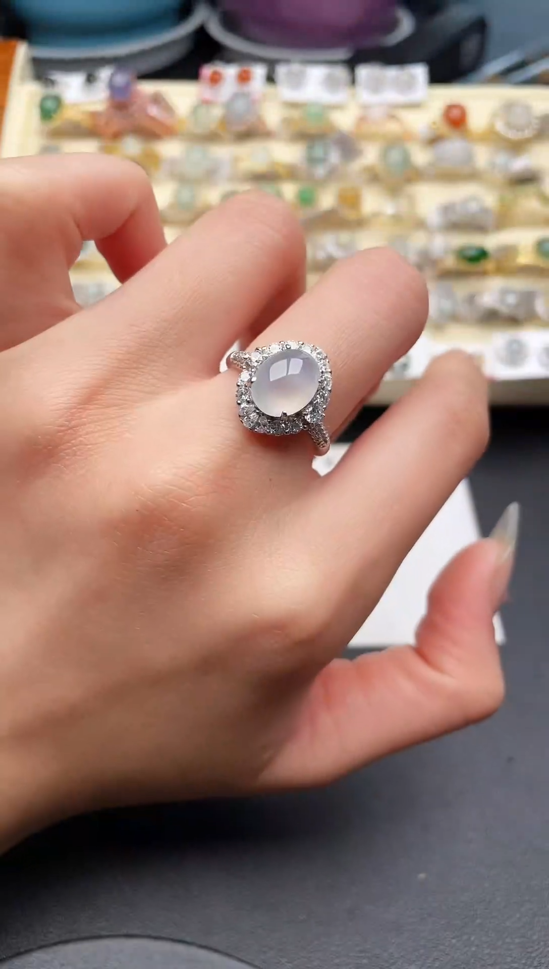 【闪购商品】翡翠戒指银S925镶嵌2222222222+3