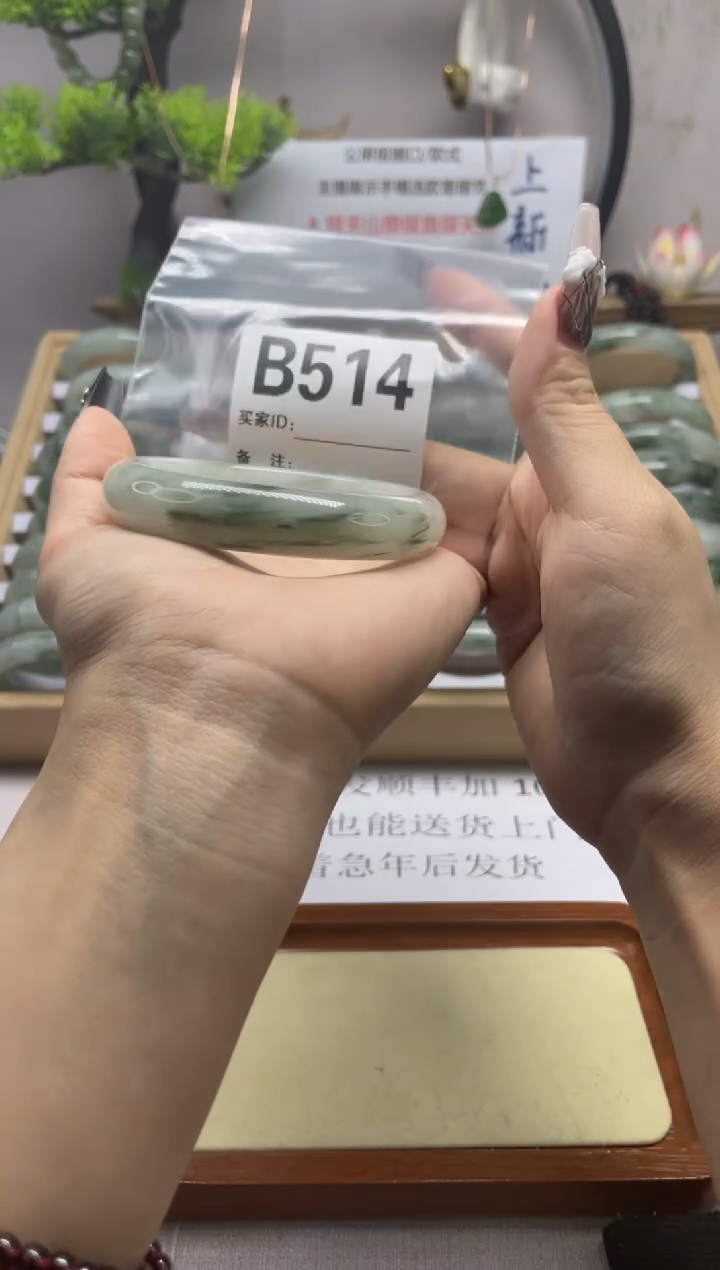 【闪购商品】石英质玉（天山翠）手镯未镶嵌b514