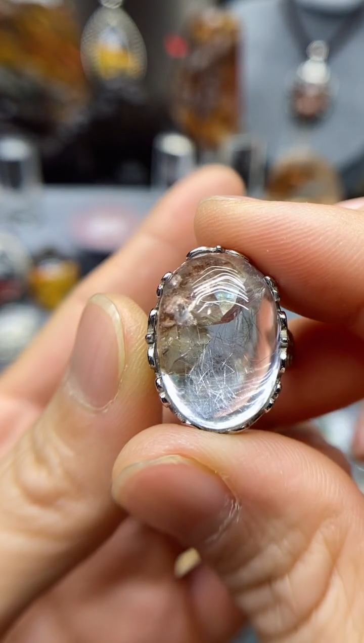 【闪购商品】水晶戒指银S925镶嵌水晶水晶