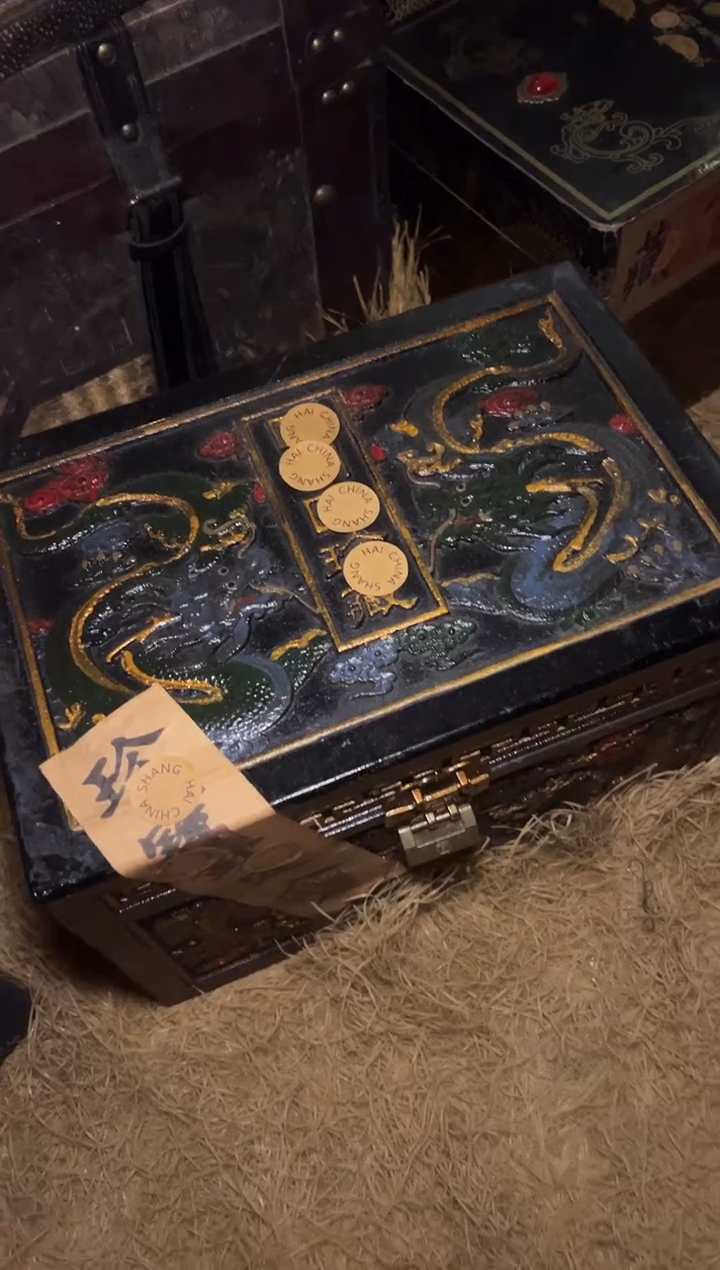 木PM--福利复古工艺风--开/小原原黑漆箱