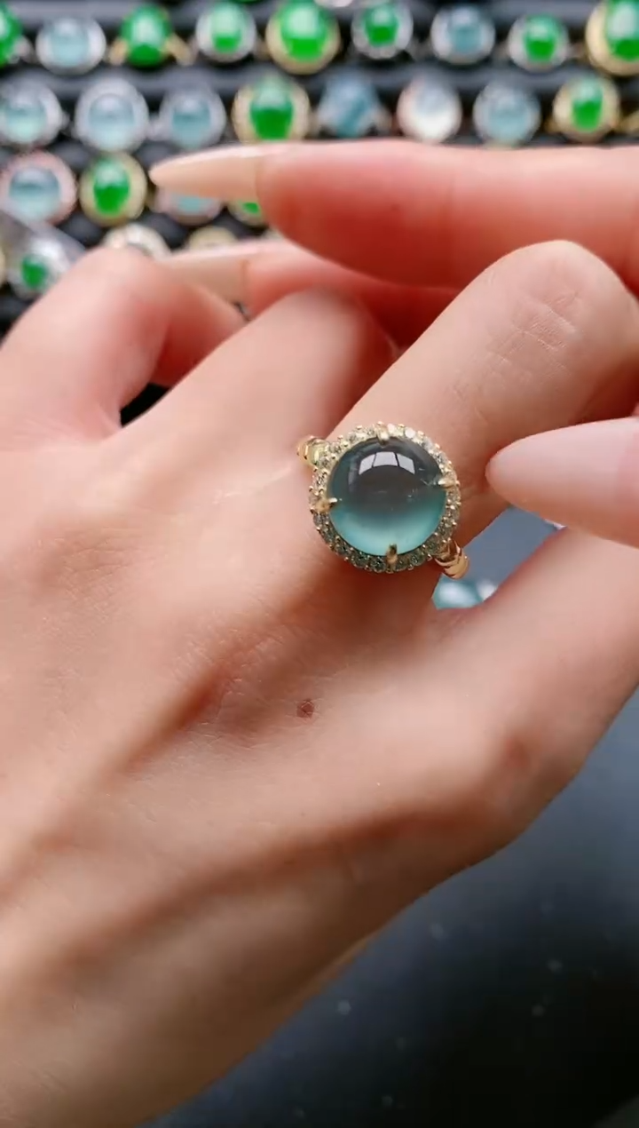 【闪购商品】翡翠戒指银S925镶嵌1111111