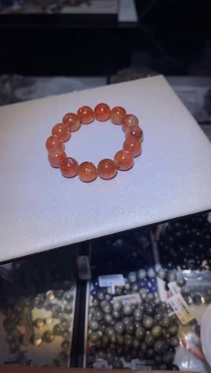 未镶嵌手串长石L06-金太阳单圈多样性发其一