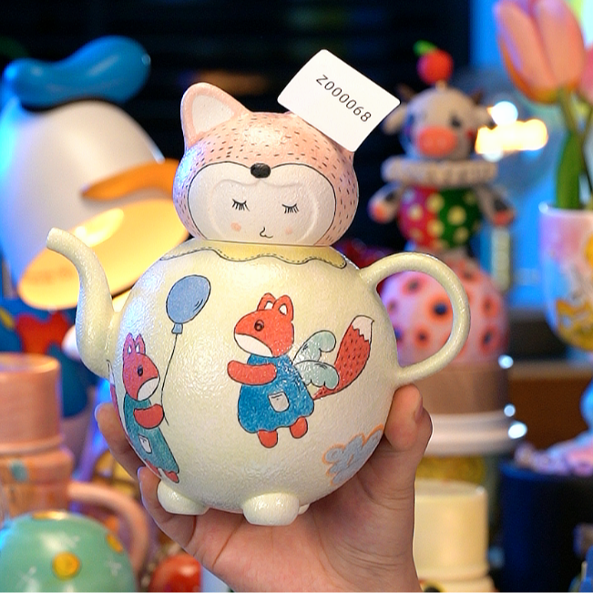 狐狸卡通茶壶设计师款