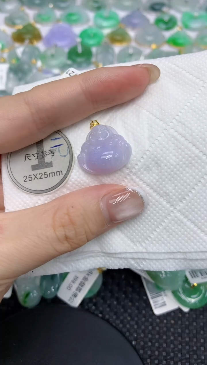 颈饰18K金镶嵌翡翠111111