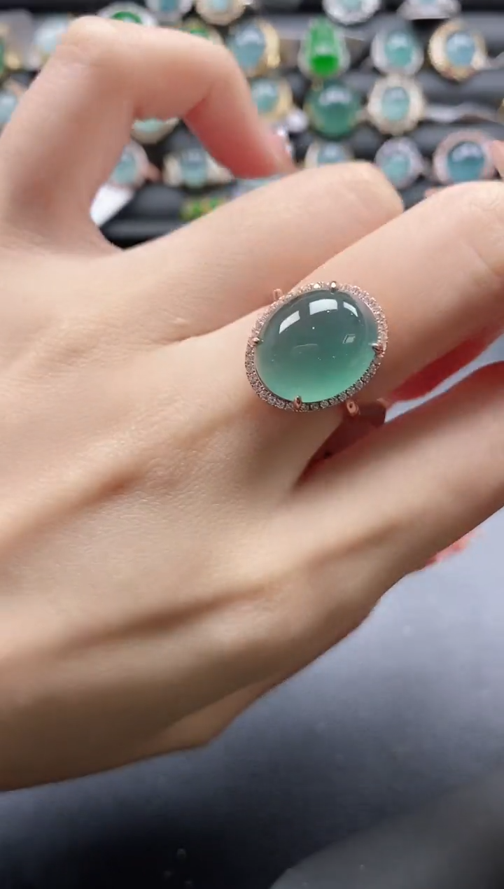 【闪购商品】翡翠戒指银S925镶嵌11111