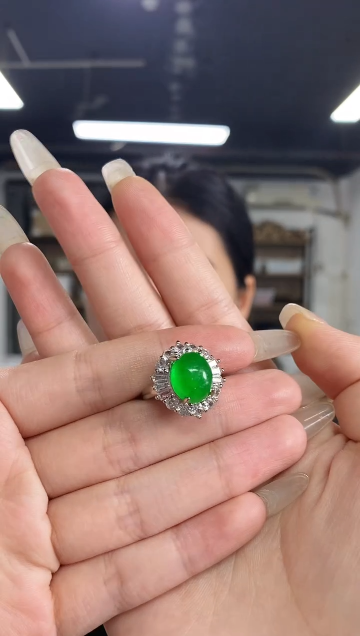 翡翠戒指未镶嵌闪购链接多样性发其一颜色微差