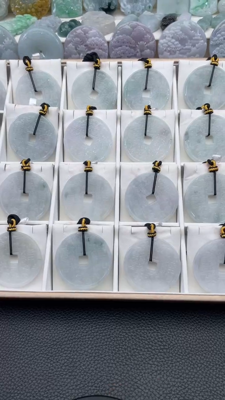 颈饰未镶嵌翡翠天然缅甸翡翠A货多样性发一山鬼花钱P2