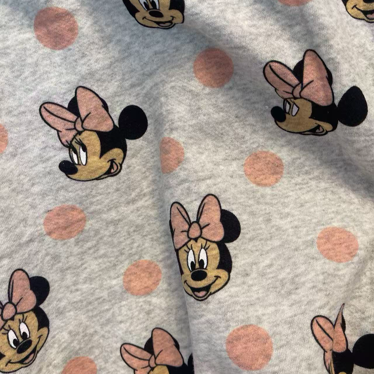 绒布卡通印花纯棉休闲长袖卫衣裤子 幅宽1.7 多拍连裁