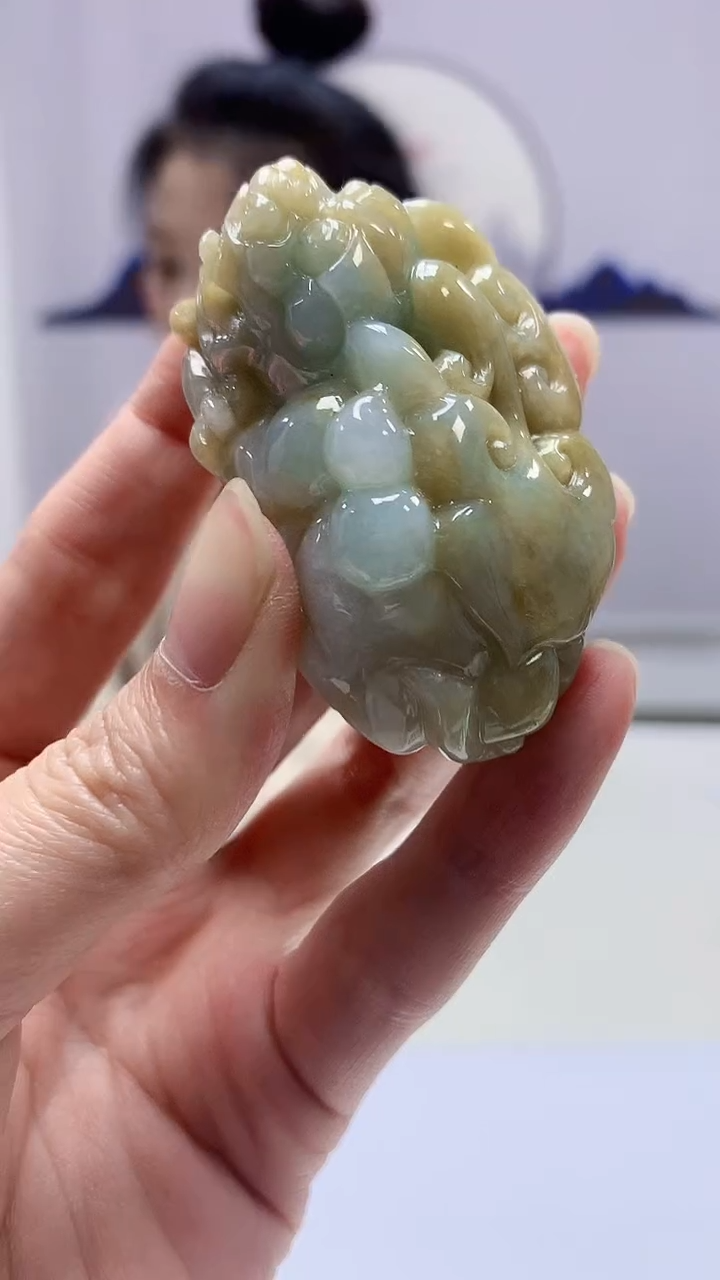 【闪购商品】定制翡翠未镶嵌4902zm-毛货挂件貔貅104