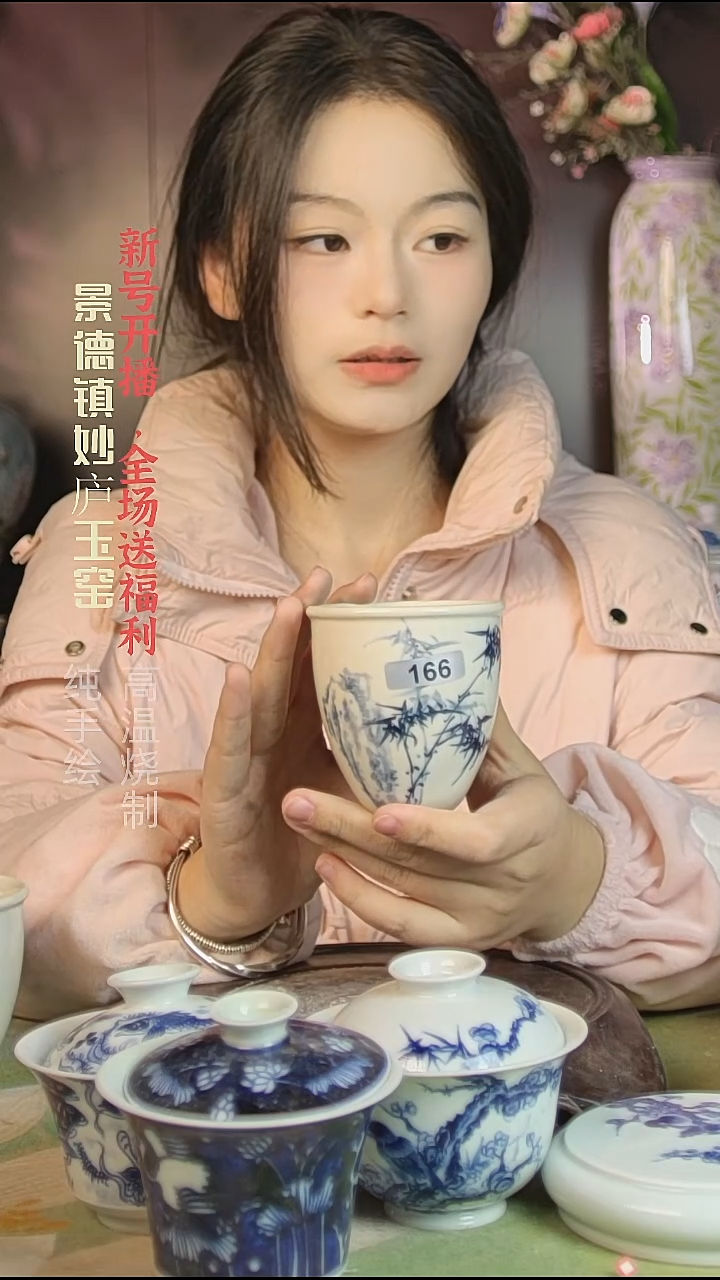 盘陶妙庐玉窑手握缸杯166