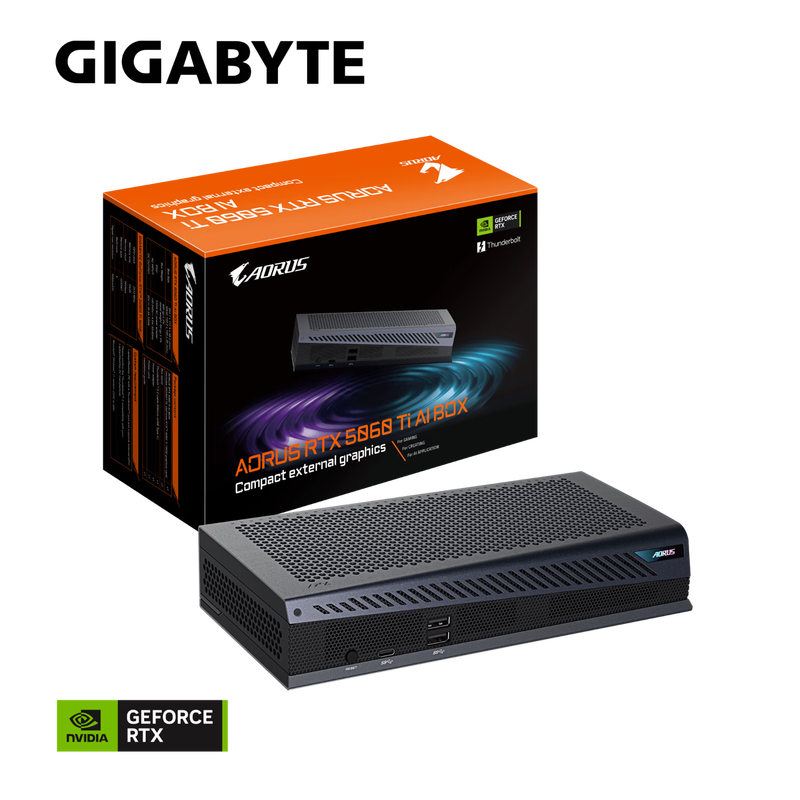 技嘉AORUS  RTX5060 Ti AI BOX 显卡拓展坞AI渲染设计16G外接独显