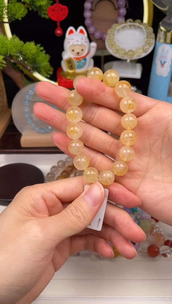 未镶嵌手链水晶黄胶花