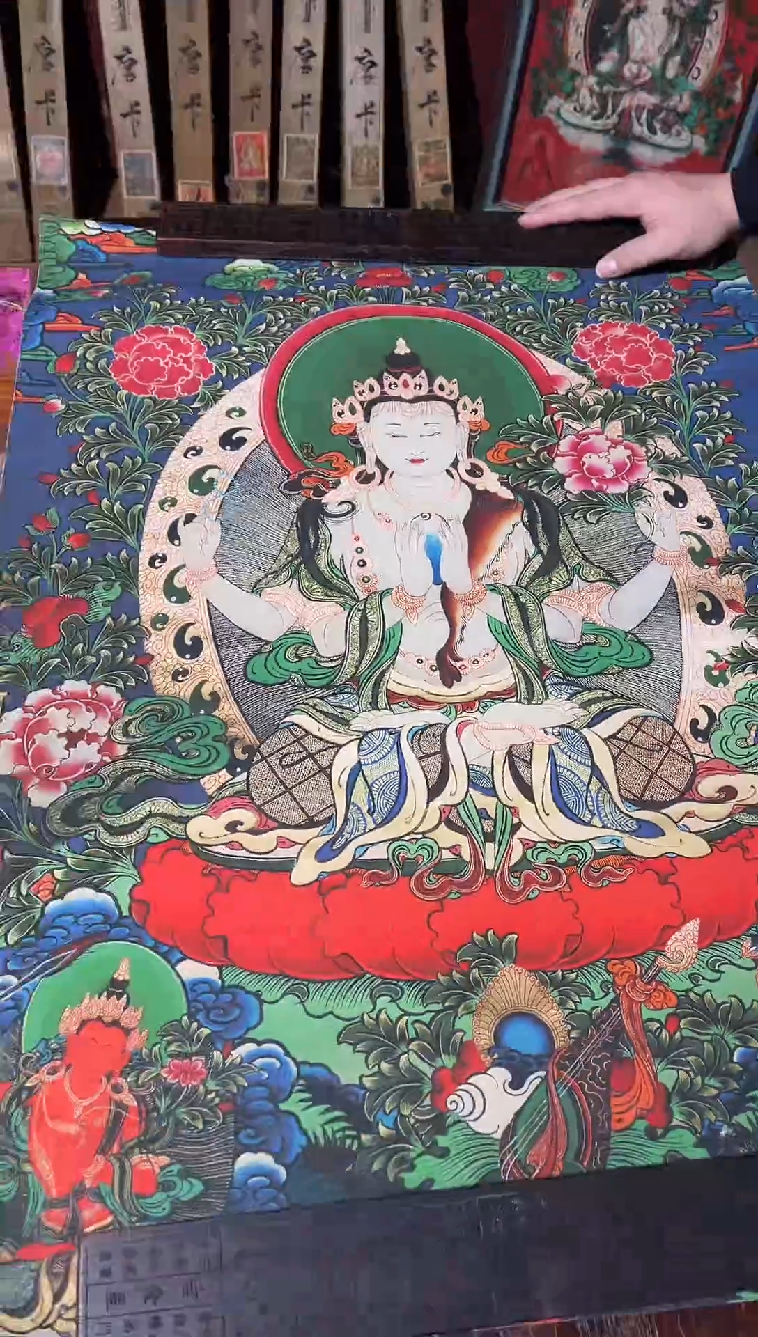 卷轴画菊菊唐卡tk160