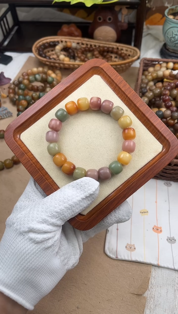 手串菩提根/象牙果a280 卡14 干磨玫瑰