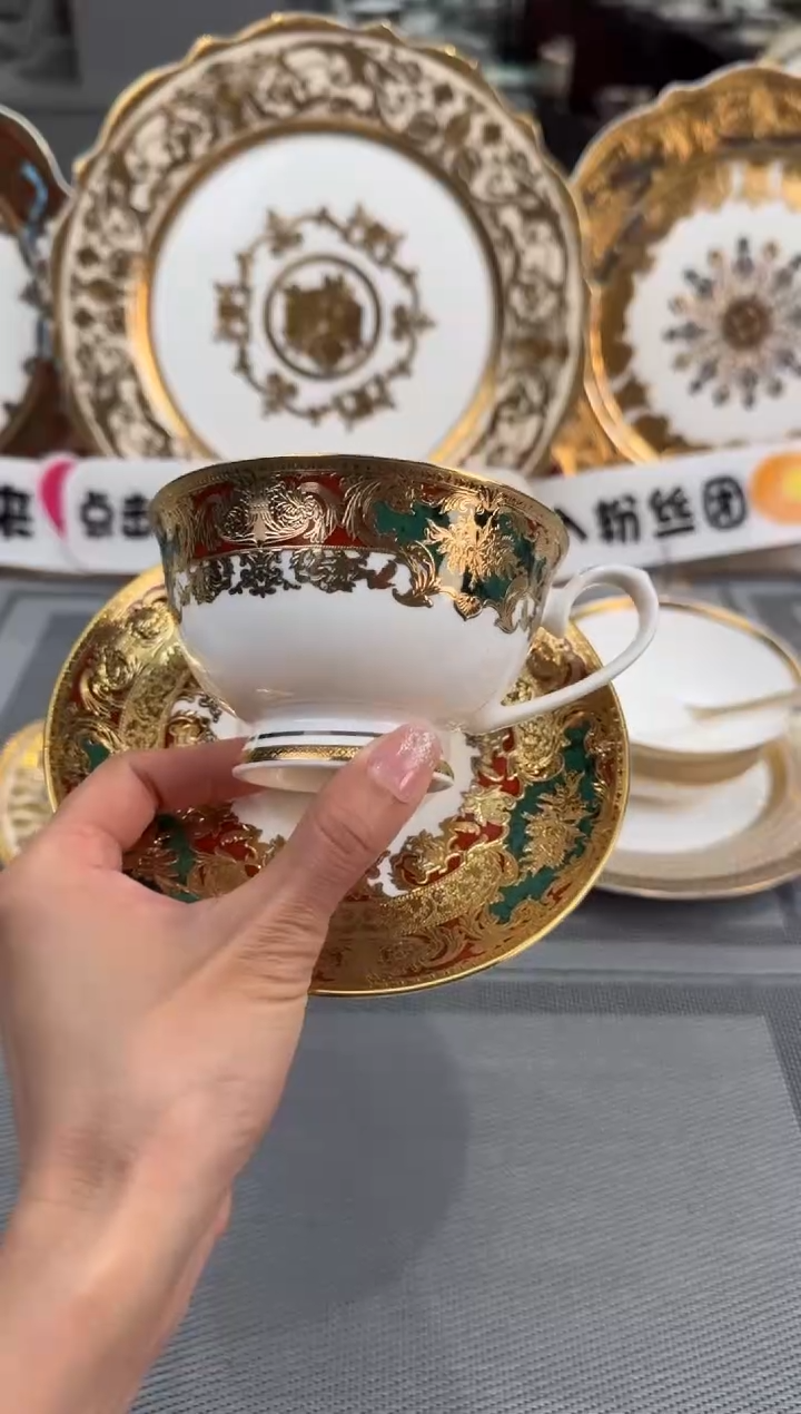 【闪购商品】瓷片200毫升杯碟福利款