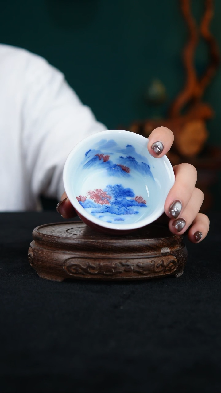 盖碗景德镇手工陶瓷茶器茶具