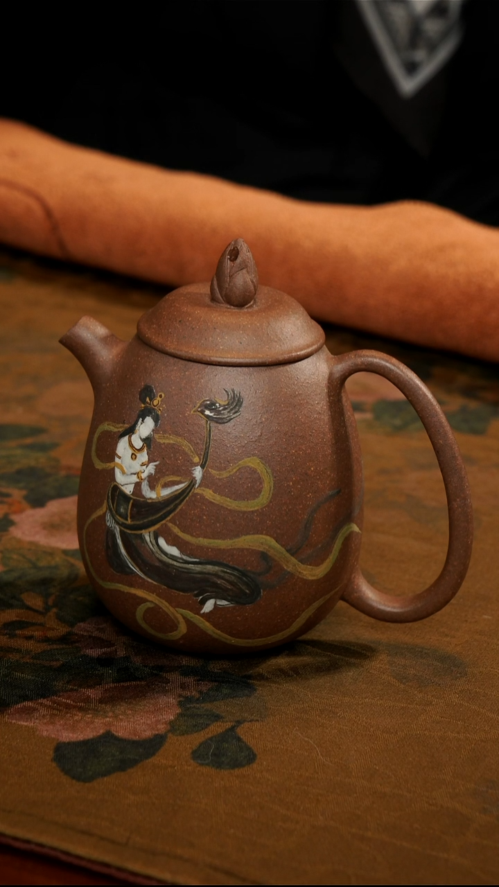 茶壶紫砂蓝*晶段泥敦煌壶