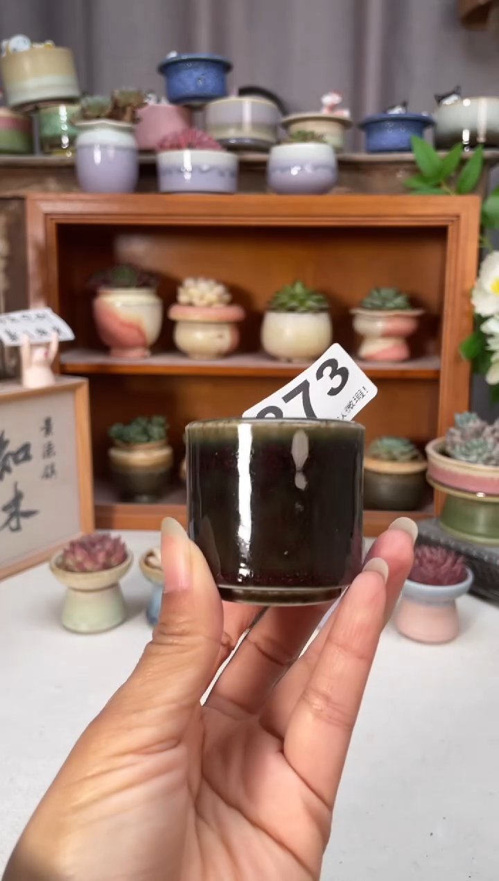 瓷片873知木小芳花盆