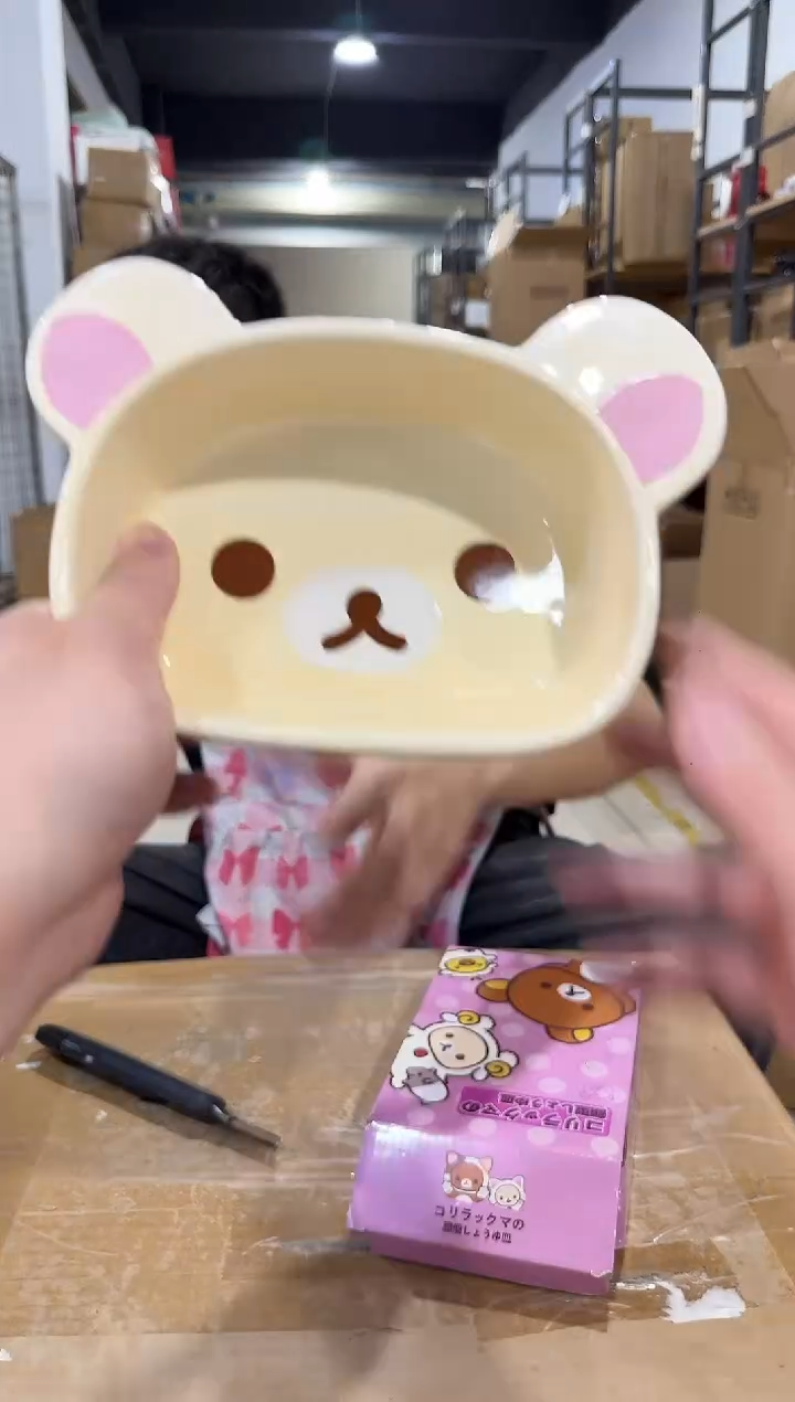 瓷片原盒熊妹深碗