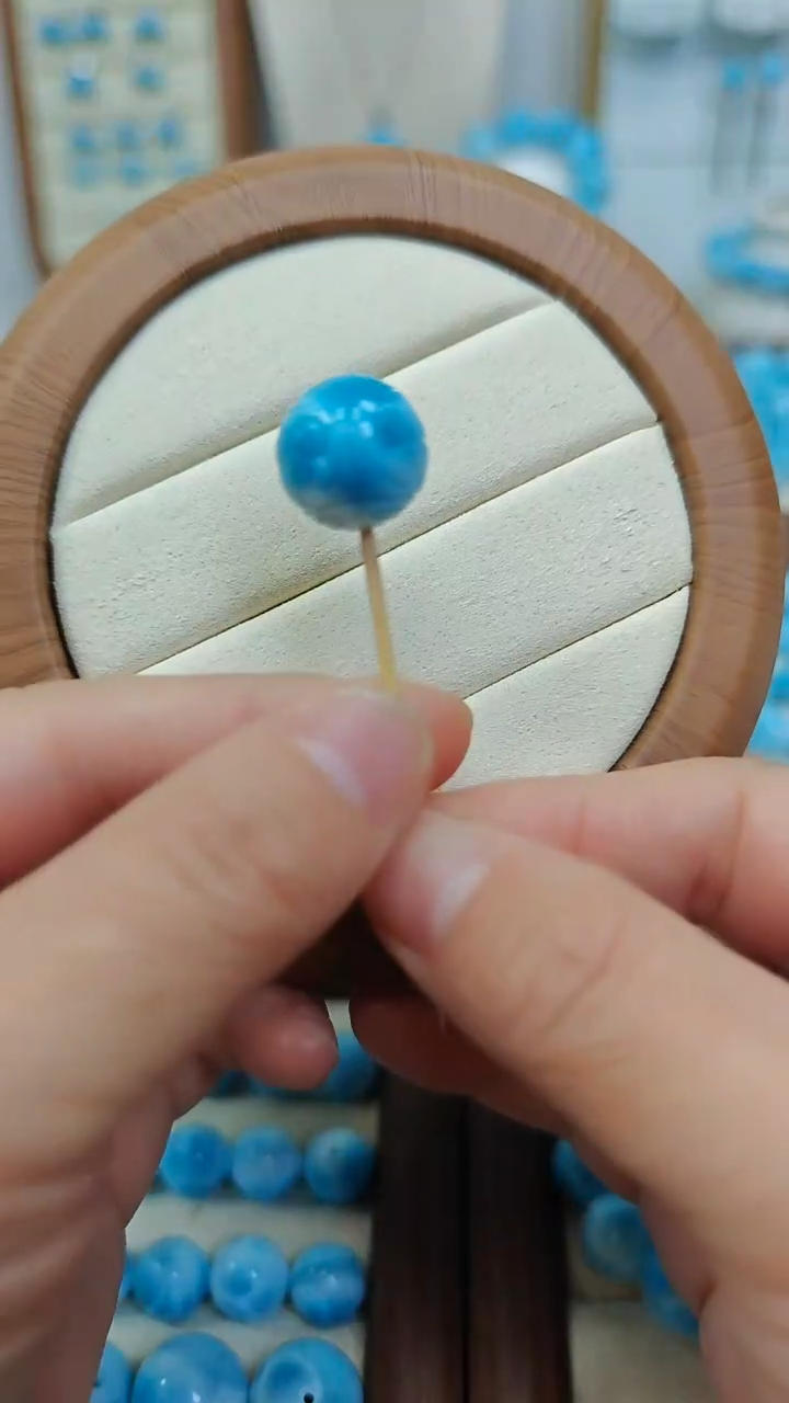 未镶嵌针钠钙石（海纹石）珠宝半成品㣻*多样性发一