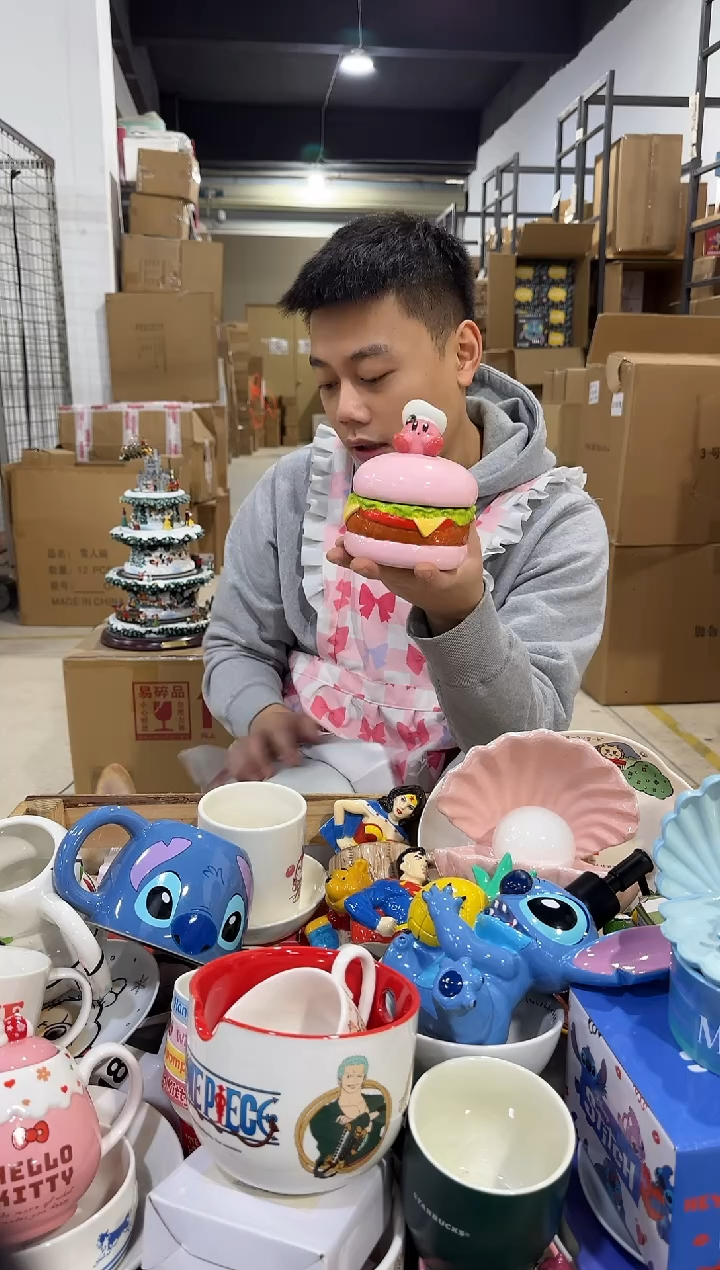 瓷片星之卡比汉堡首饰罐